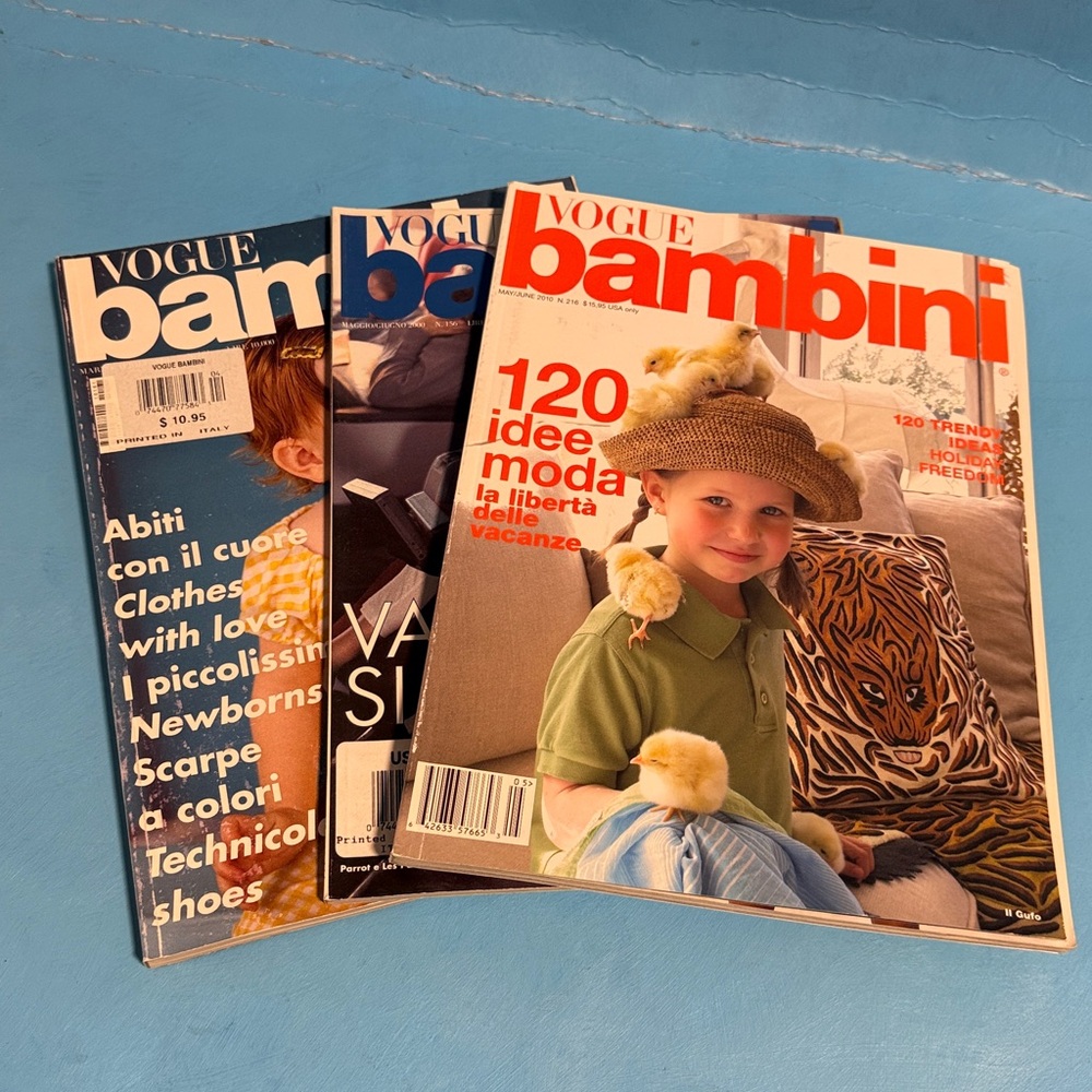 Vintage Vogue Bambini Magazine Trio